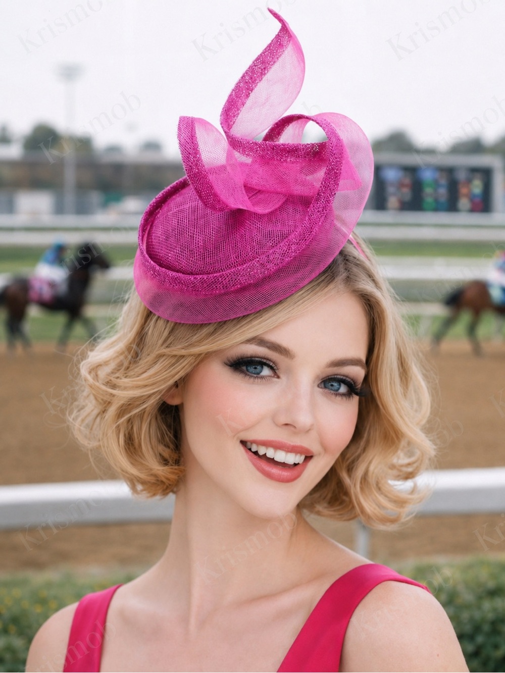 Kentucky Derby Oaks Pink Fascinator Hat - Women's Occasion Headpiece